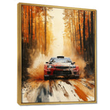 Orange Rally Car Rallycross Accented With Red - Cars Off-Roadcanvas Canvas Wall Art