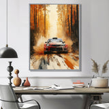 Orange Rally Car Rallycross Accented With Red - Cars Off-Roadcanvas Canvas Wall Art