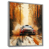 Orange Rally Car Rallycross Accented With Red - Cars Off-Roadcanvas Canvas Wall Art