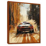 Red Rally Car Rallycross Accented With Orange - Cars Off-Roadcanvas Canvas Wall Art