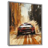 Red Rally Car Rallycross Accented With Orange - Cars Off-Roadcanvas Canvas Wall Art