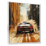 Red Rally Car Rallycross Accented With Orange - Cars Off-Roadcanvas Canvas Wall Art