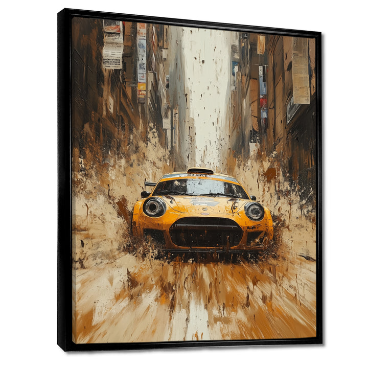 Yellow Off Road Rallycross Racing - Cars Off-Roadcanvas Canvas Wall Art
