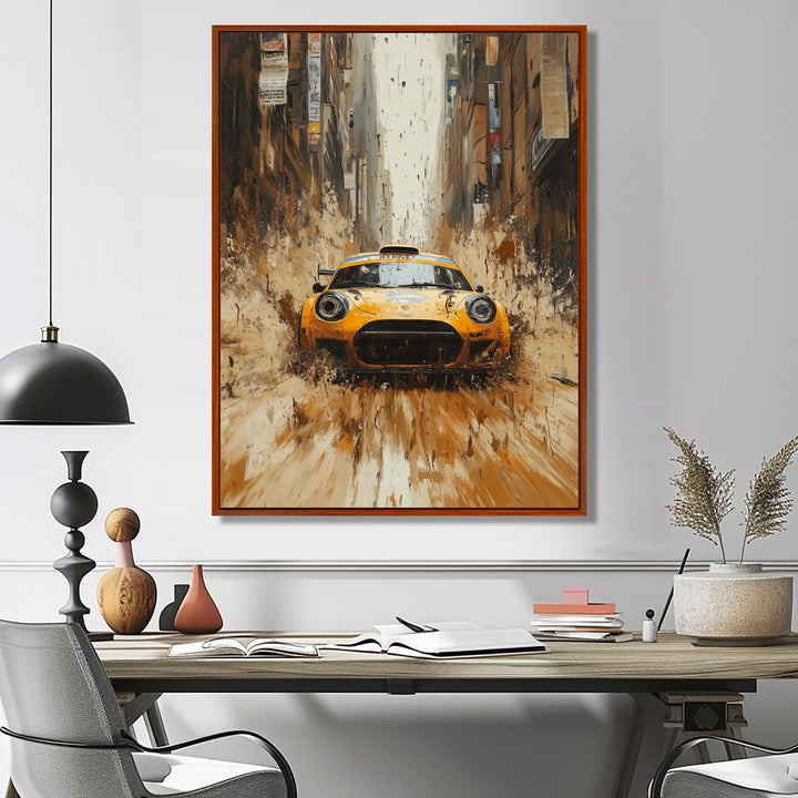 Yellow Off Road Rallycross Racing - Cars Off-Roadcanvas Canvas Wall Art