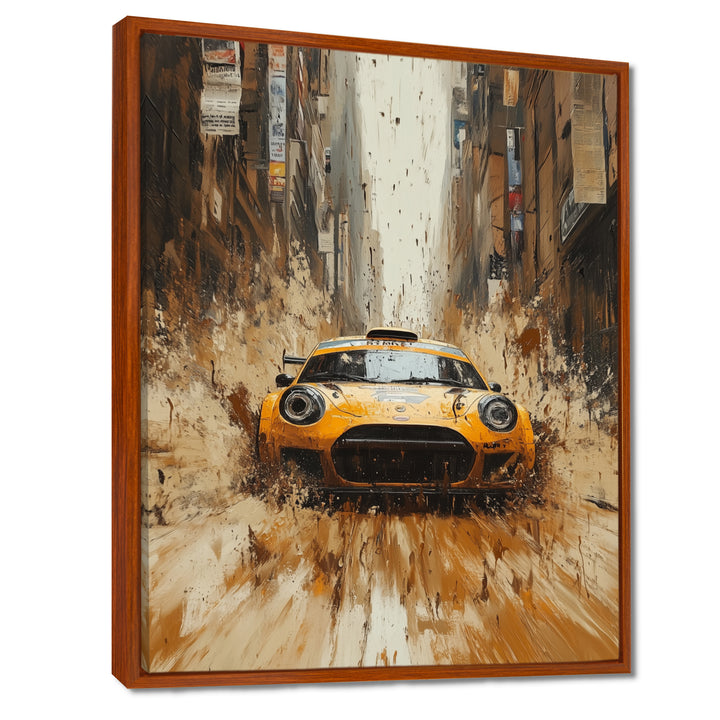 Yellow Off Road Rallycross Racing - Cars Off-Roadcanvas Canvas Wall Art