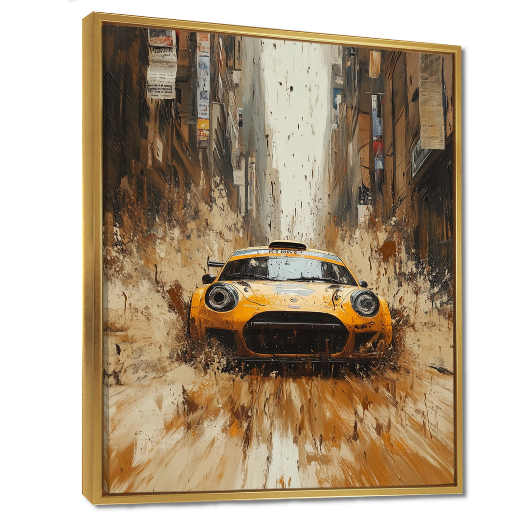 Yellow Off Road Rallycross Racing - Cars Off-Roadcanvas Canvas Wall Art