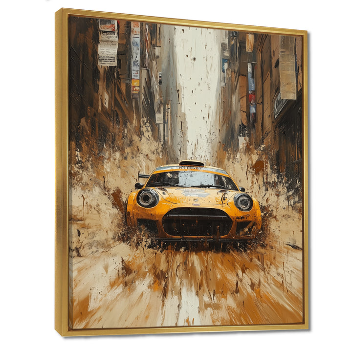 Yellow Off Road Rallycross Racing - Cars Off-Roadcanvas Canvas Wall Art