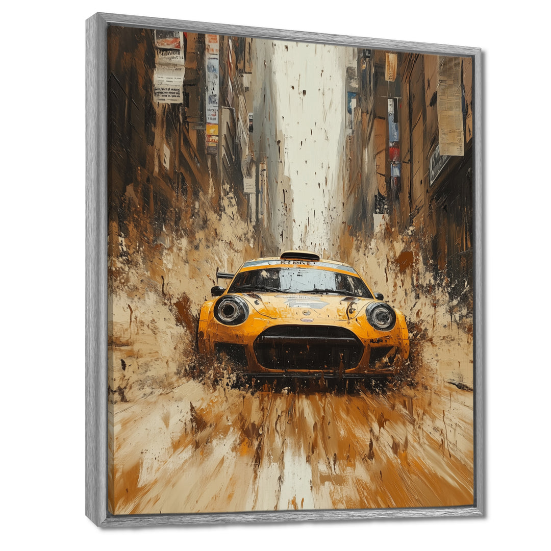 Yellow Off Road Rallycross Racing - Cars Off-Roadcanvas Canvas Wall Art