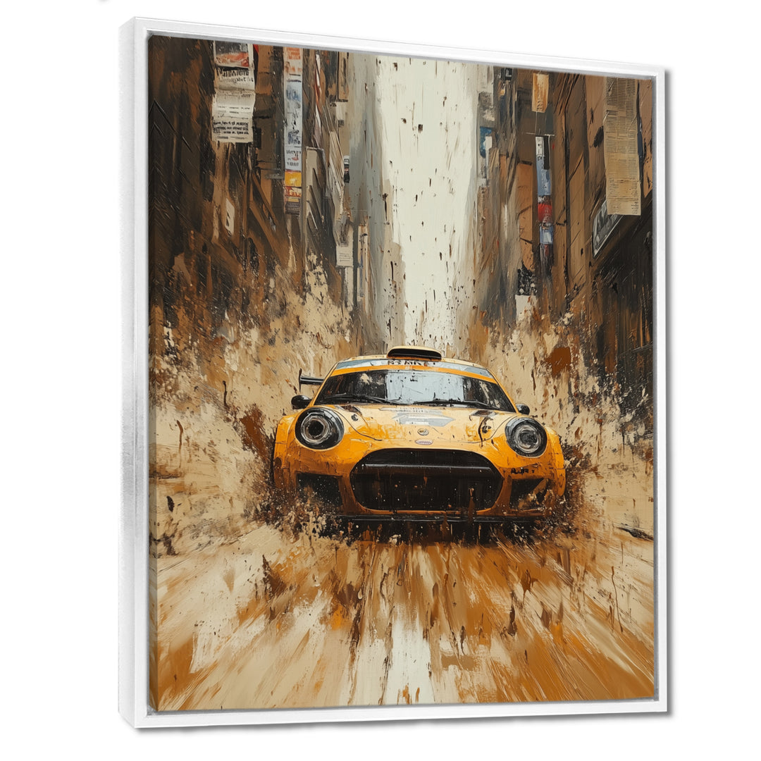 Yellow Off Road Rallycross Racing - Cars Off-Roadcanvas Canvas Wall Art