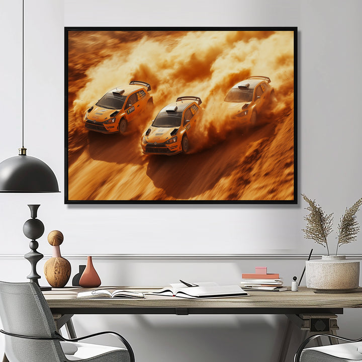 Orange Rally Car Rush Accented With Black - Cars Off-Roadcanvas Canvas Wall Art