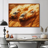 Orange Rally Car Rush Accented With Black - Cars Off-Roadcanvas Canvas Wall Art