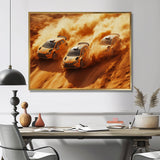 Orange Rally Car Rush Accented With Black - Cars Off-Roadcanvas Canvas Wall Art
