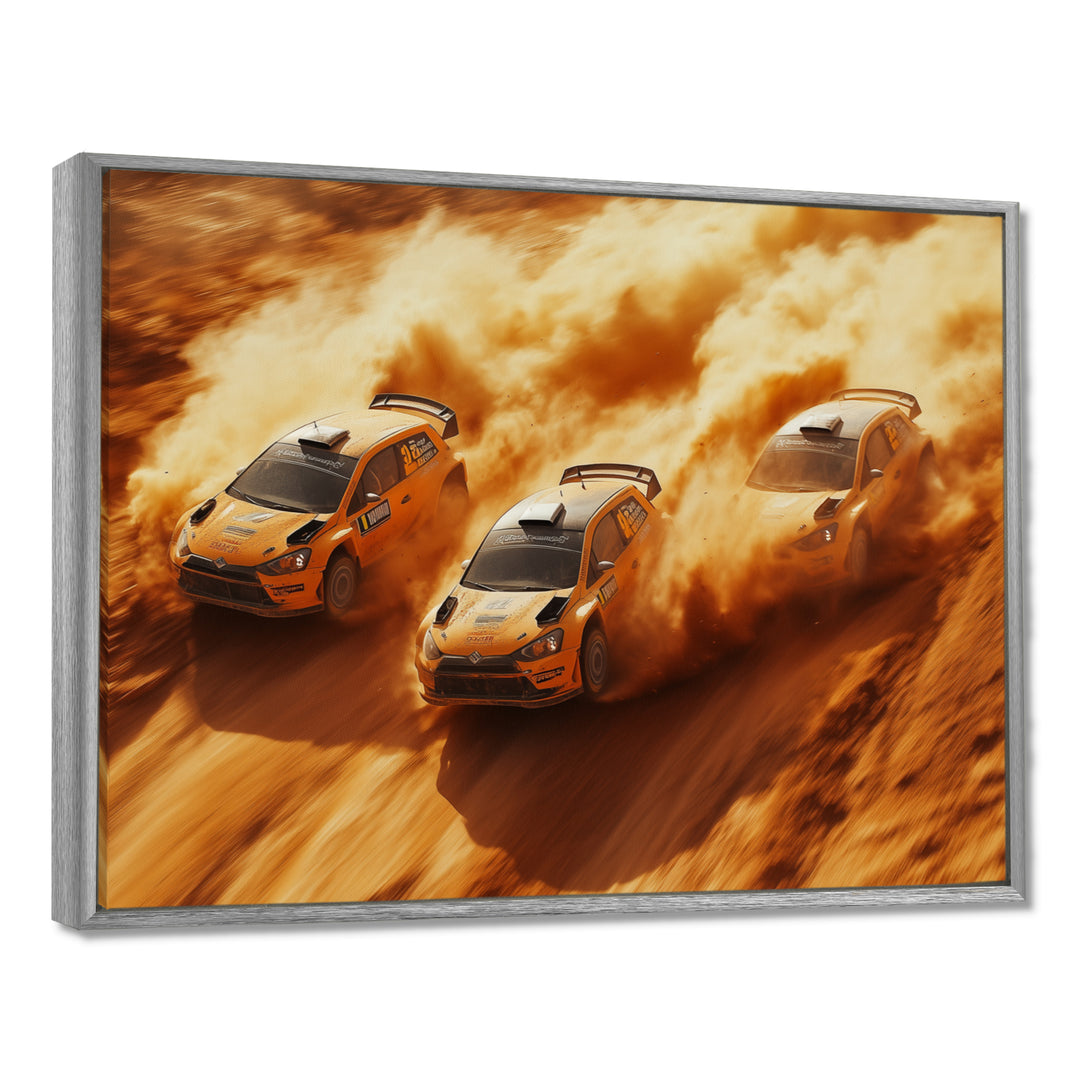 Orange Rally Car Rush Accented With Black - Cars Off-Roadcanvas Canvas Wall Art