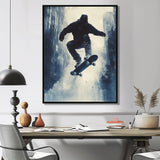 Grey Skateboard Splash Accented With - Skateboard Canvas Wall Art