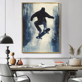 Grey Skateboard Splash Accented With - Skateboard Canvas Wall Art