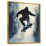 Grey Skateboard Splash Accented With - Skateboard Canvas Wall Art