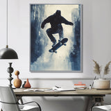 Grey Skateboard Splash Accented With - Skateboard Canvas Wall Art