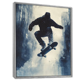 Grey Skateboard Splash Accented With - Skateboard Canvas Wall Art