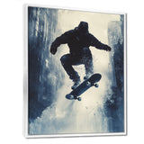 Grey Skateboard Splash Accented With - Skateboard Canvas Wall Art