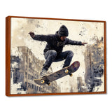 Black Skateboard Street Women's Accented With - Skateboard Canvas Wall Art