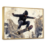 Black Skateboard Street Women's Accented With - Skateboard Canvas Wall Art