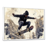 Black Skateboard Street Women's Accented With - Skateboard Canvas Wall Art