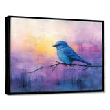 Bluebird In The Early Evening - Bird Canvas Wall Art