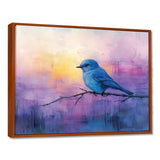 Bluebird In The Early Evening - Bird Canvas Wall Art