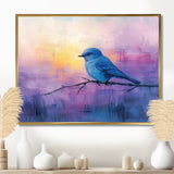 Bluebird In The Early Evening - Bird Canvas Wall Art