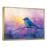 Bluebird In The Early Evening - Bird Canvas Wall Art