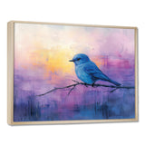 Bluebird In The Early Evening - Bird Canvas Wall Art