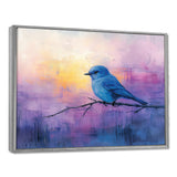 Bluebird In The Early Evening - Bird Canvas Wall Art