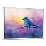 Bluebird In The Early Evening - Bird Canvas Wall Art