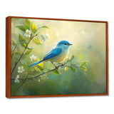 Bluebird In The Early Spring - Bird Canvas Wall Art