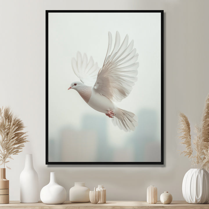 Columbidae Dove In The Urban Sky - Dove Home Decor Art