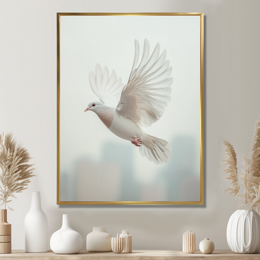 Columbidae Dove In The Urban Sky - Dove Home Decor Art