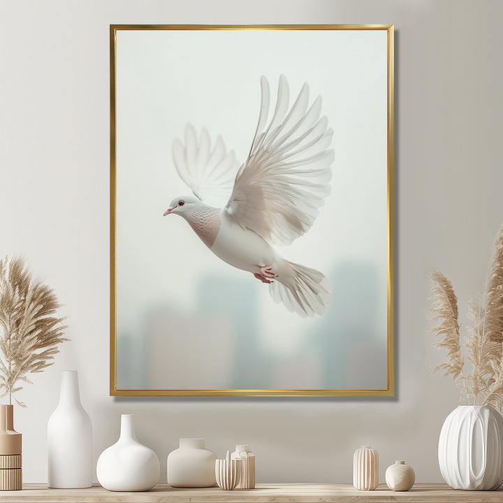 Columbidae Dove In The Urban Sky - Dove Home Decor Art