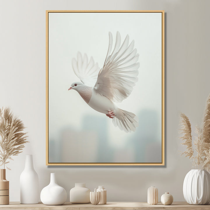 Columbidae Dove In The Urban Sky - Dove Home Decor Art