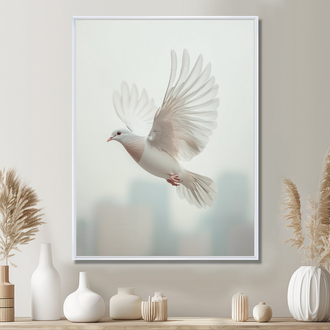 Columbidae Dove In The Urban Sky - Dove Home Decor Art