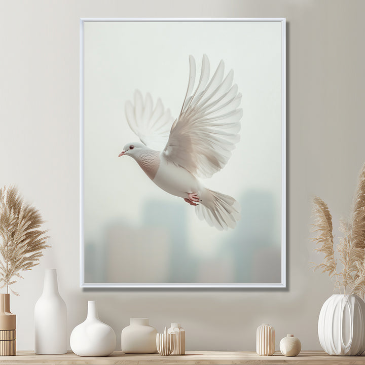 Columbidae Dove In The Urban Sky - Dove Home Decor Art