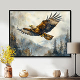 Brown Eagle Soaring Above The Valley - Brown Bird Wall Art
