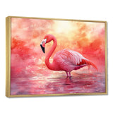 Flamingo At Sunset - Pink Flamingo Wall Art