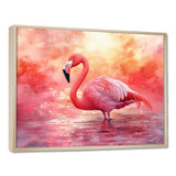 Flamingo At Sunset - Pink Flamingo Wall Art