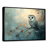 Gentle Owl At Night - Owl Canvas Wall Art