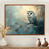 Gentle Owl At Night - Owl Canvas Wall Art