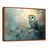 Gentle Owl At Night - Owl Canvas Wall Art