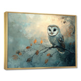 Gentle Owl At Night - Owl Canvas Wall Art