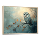 Gentle Owl At Night - Owl Canvas Wall Art