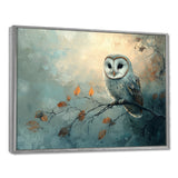 Gentle Owl At Night - Owl Canvas Wall Art