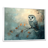 Gentle Owl At Night - Owl Canvas Wall Art